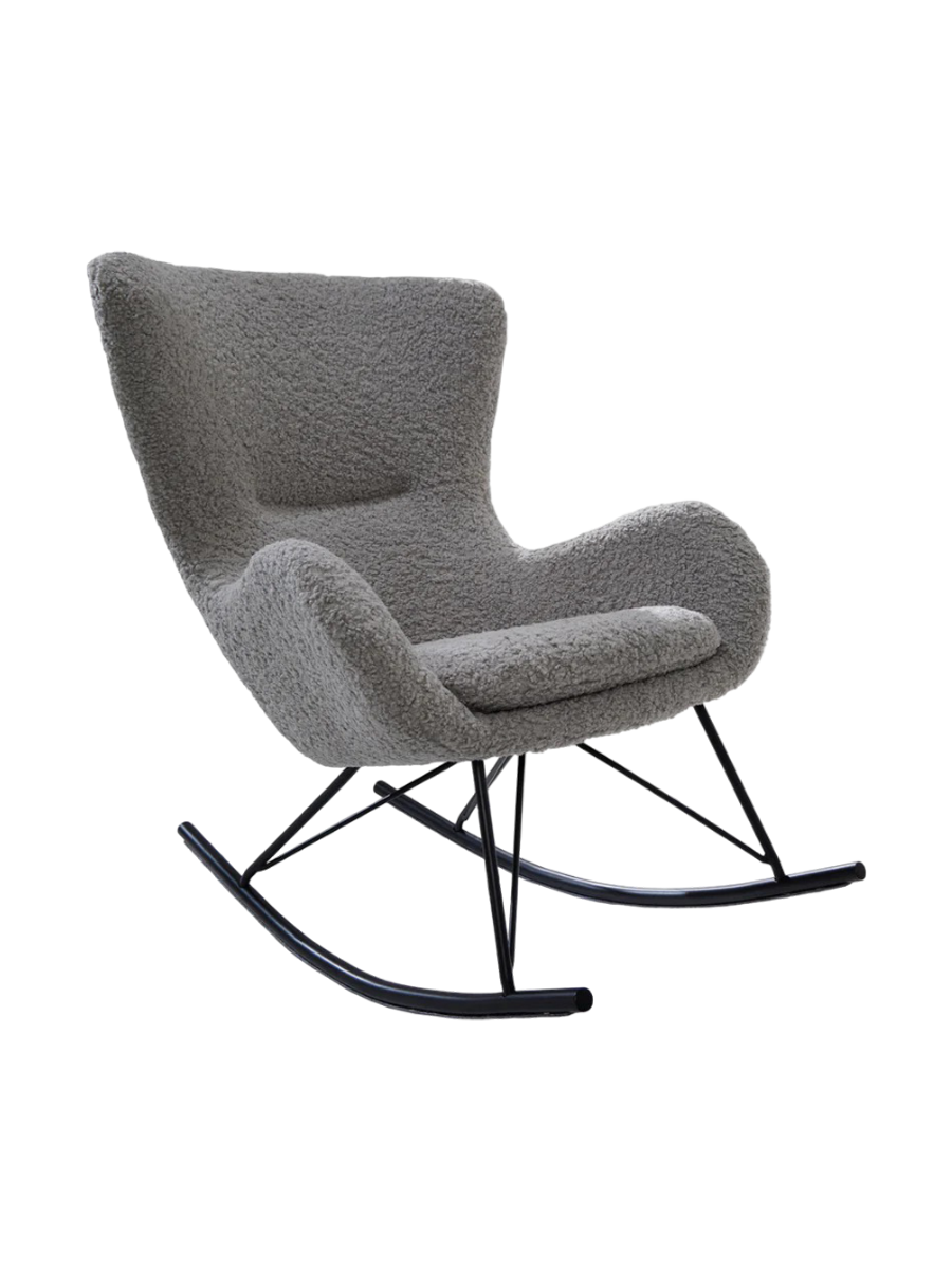 
Fauteuil à bascule design « Luxury Swing » - Bouclé gris