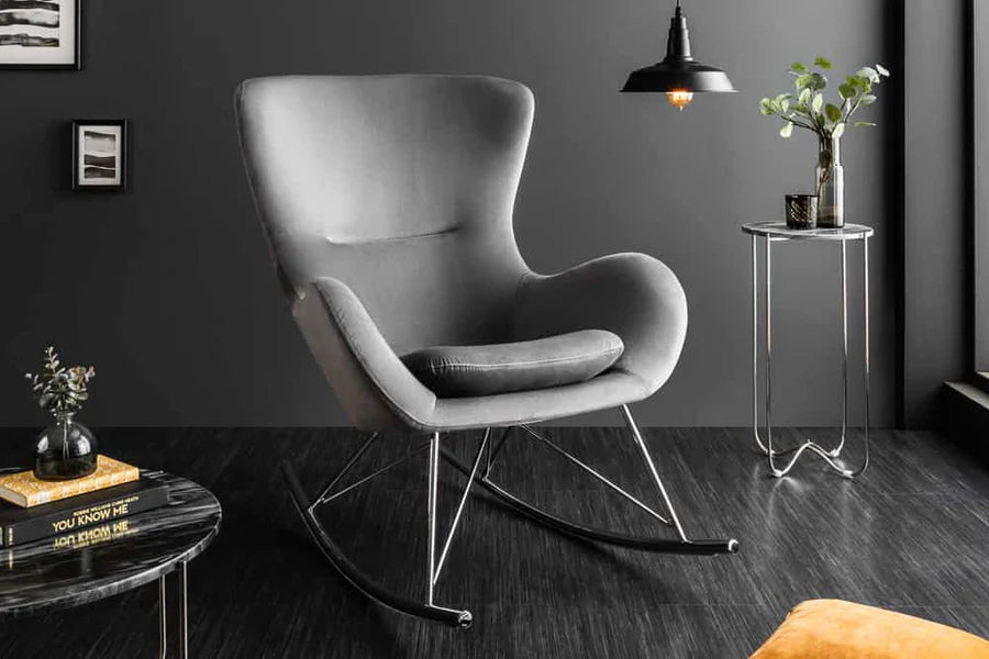 
Fauteuil à bascule design « Luxury Swing » - Gris / Argent