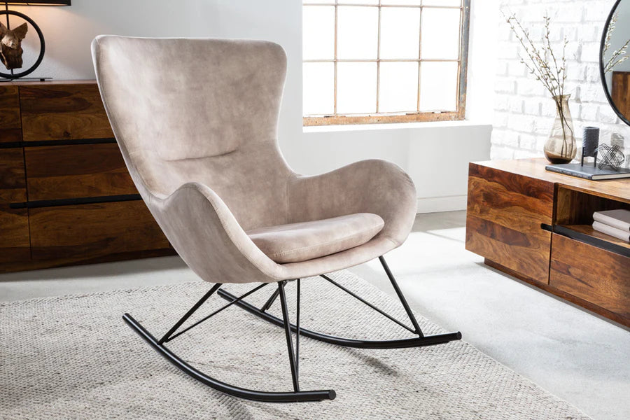 
Fauteuil à bascule design « Luxury Swing » - Champagne