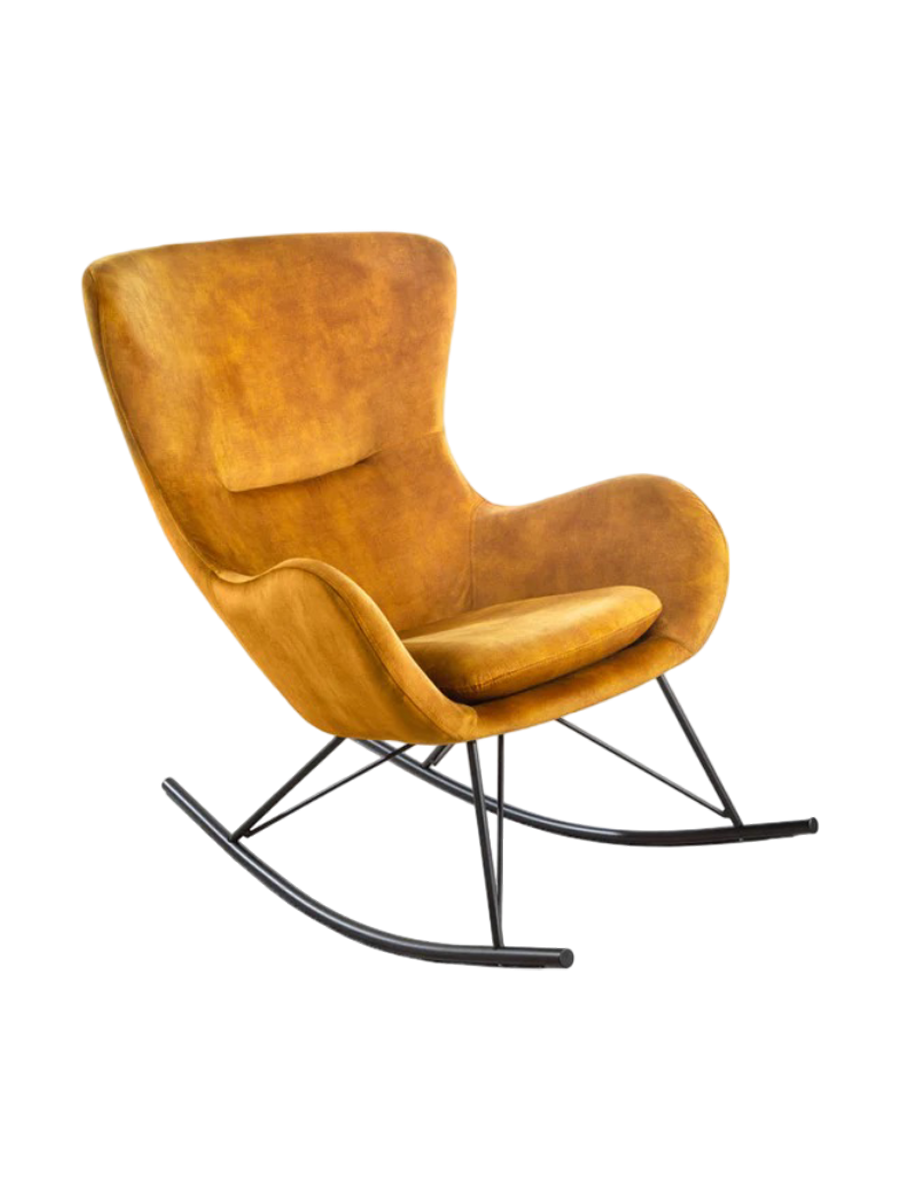 
Fauteuil à bascule design « Luxury Swing » - Jaune moutarde