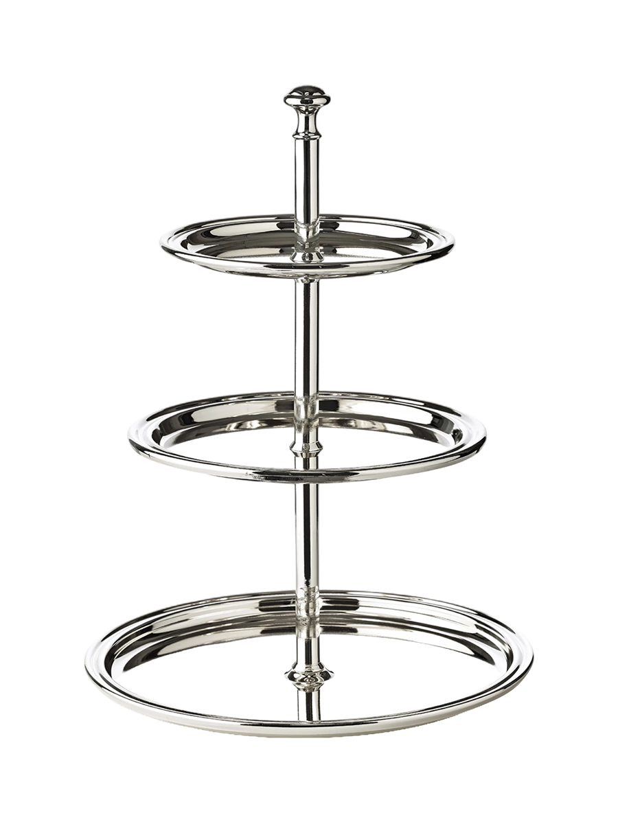 
Étagère premium « Feliz » - argentée de haute qualité - 3 niveaux, Ø 22 x 29 cm
