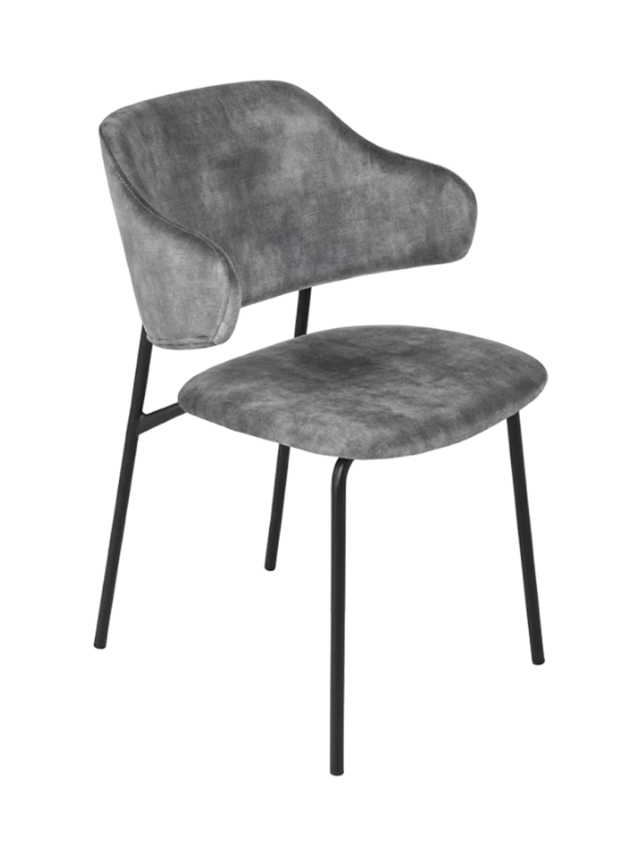 
Design Esszimmerstuhl „Tracy“ - Samt Grau