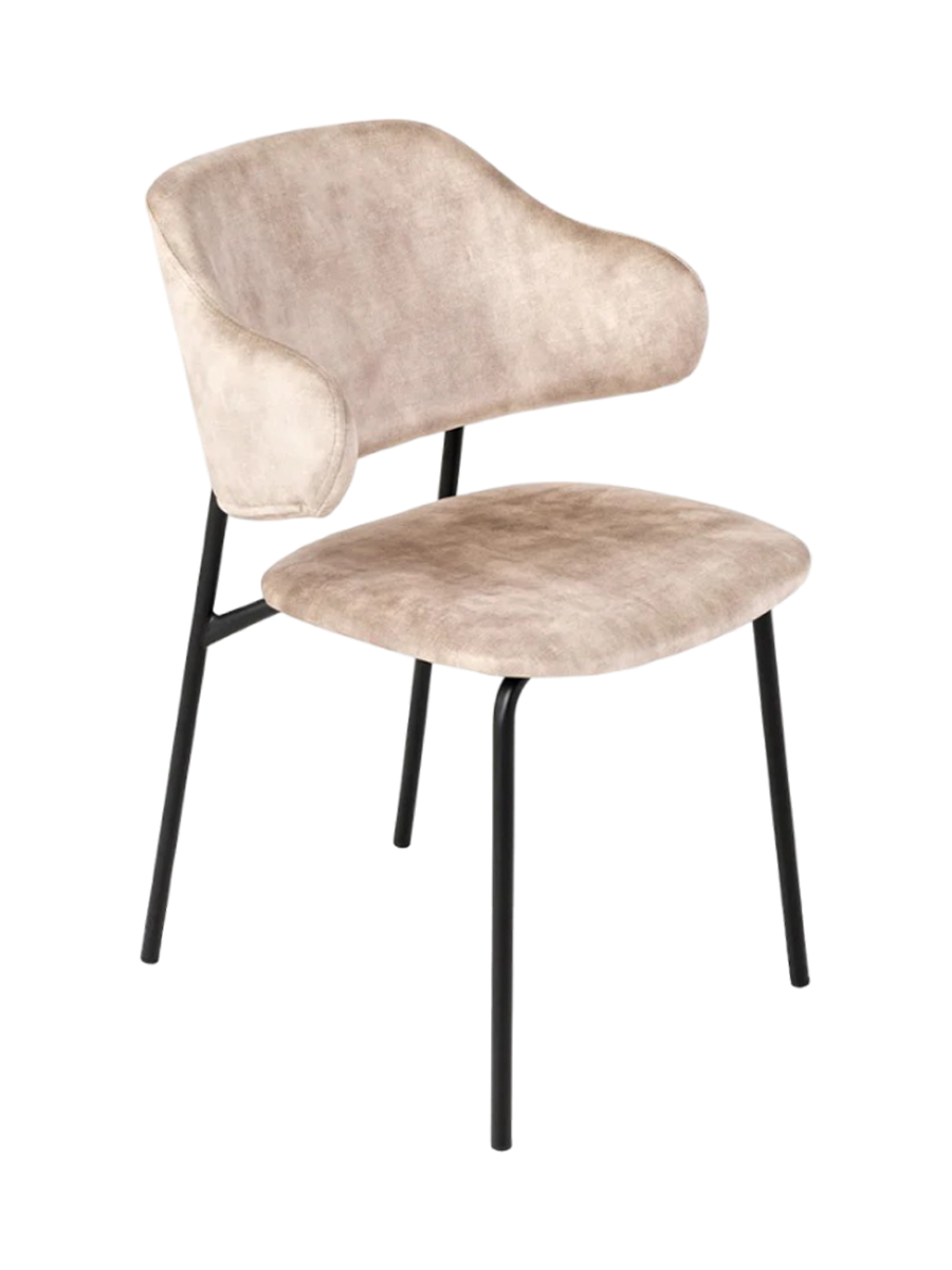 
Design Esszimmerstuhl „Tracy“ - Samt Champagner