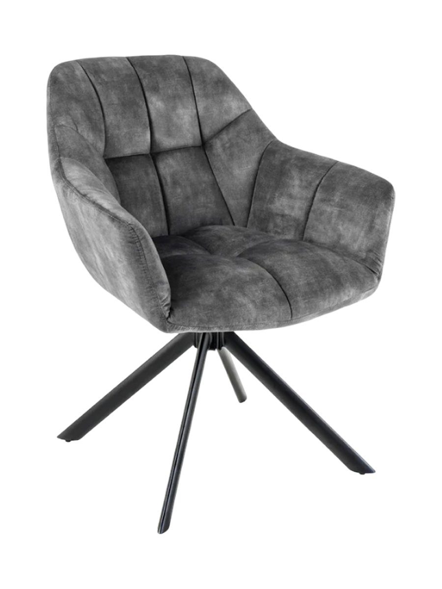 
Swivel armchair "Papillo" - Velvet Grey