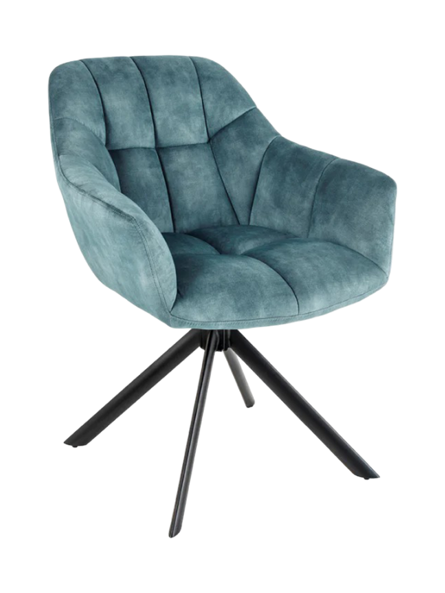 
Swivel armchair "Papillo" - Velvet Petrol