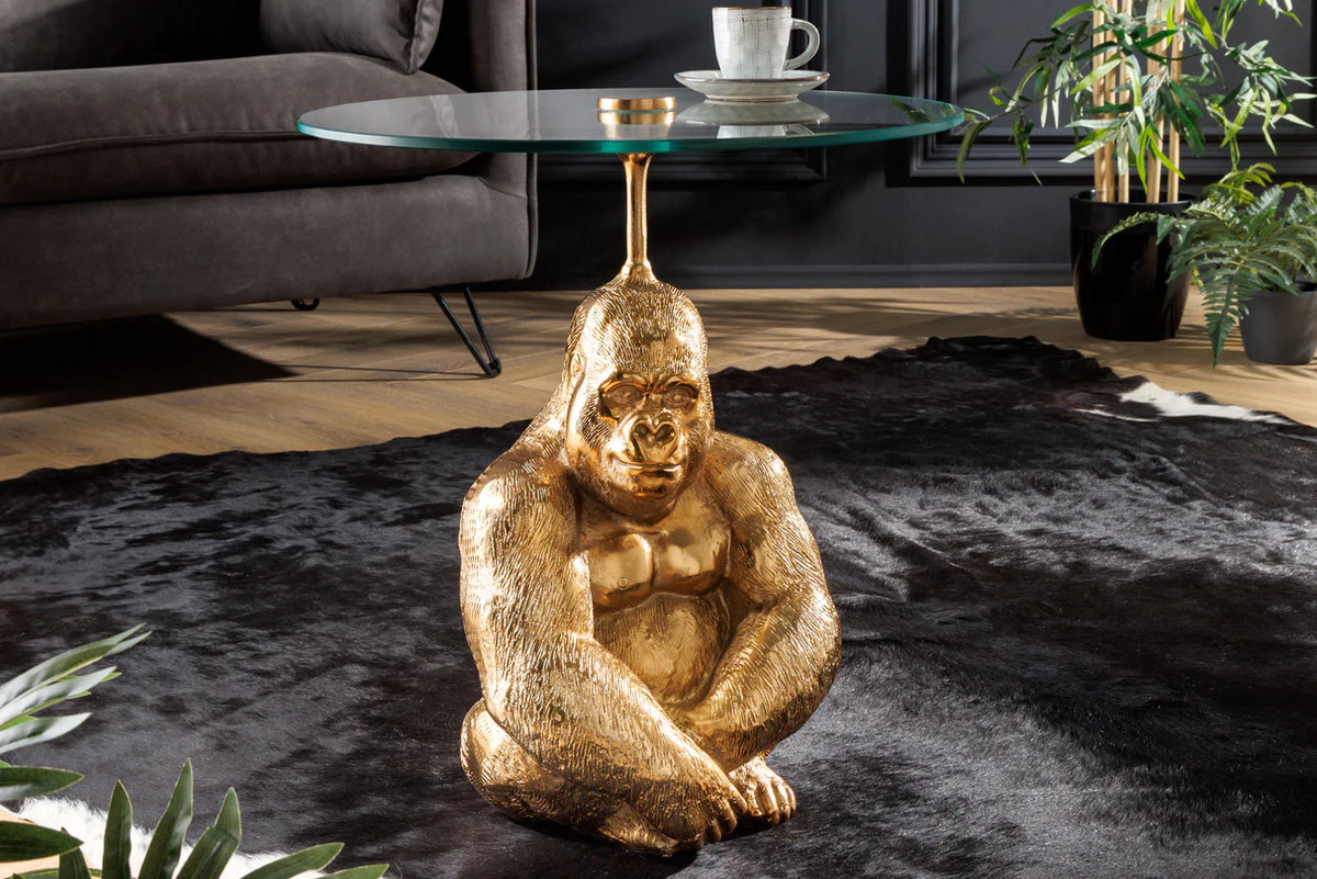 
Designer Side Table "King Kong" - Gold