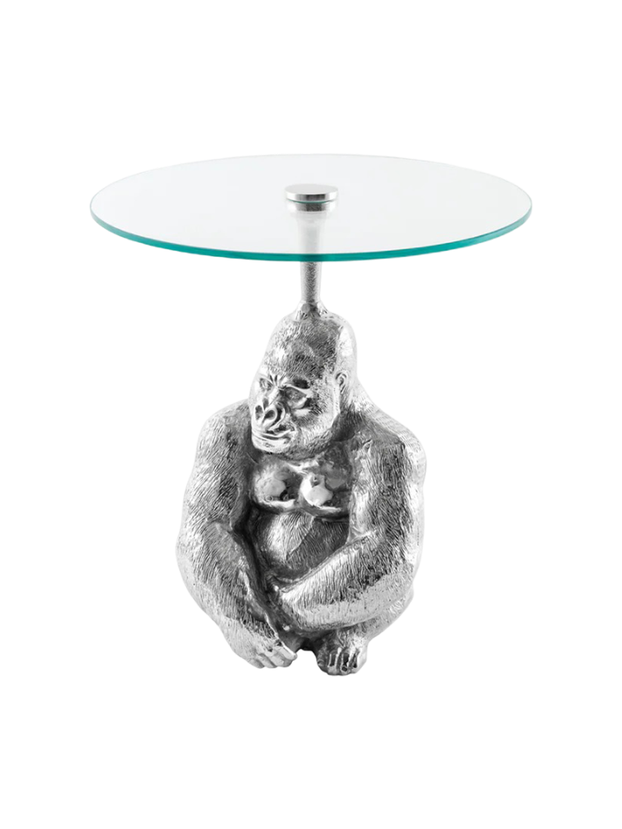 
Designer Side Table "King Kong" - Silver
