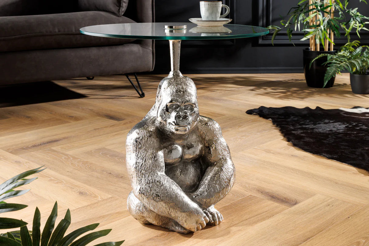 
Designer Side Table "King Kong" - Silver