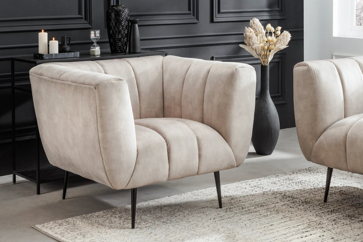 
Fauteuil design « Noblesse » - Champagne