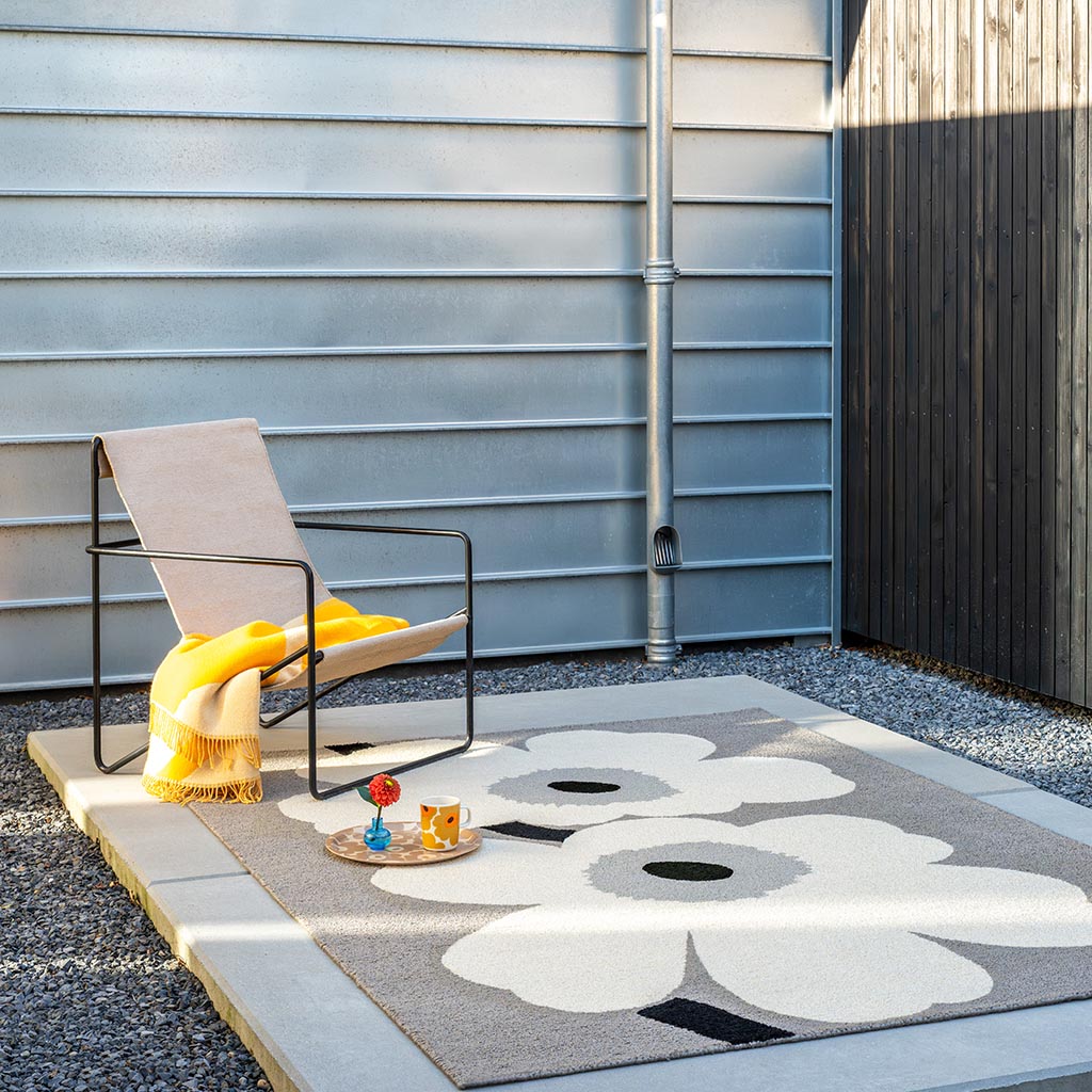 
High-Quality Indoor & Outdoor Designer Rug "Unikko Ann. Grey", various sizes - 140 x 200 cm