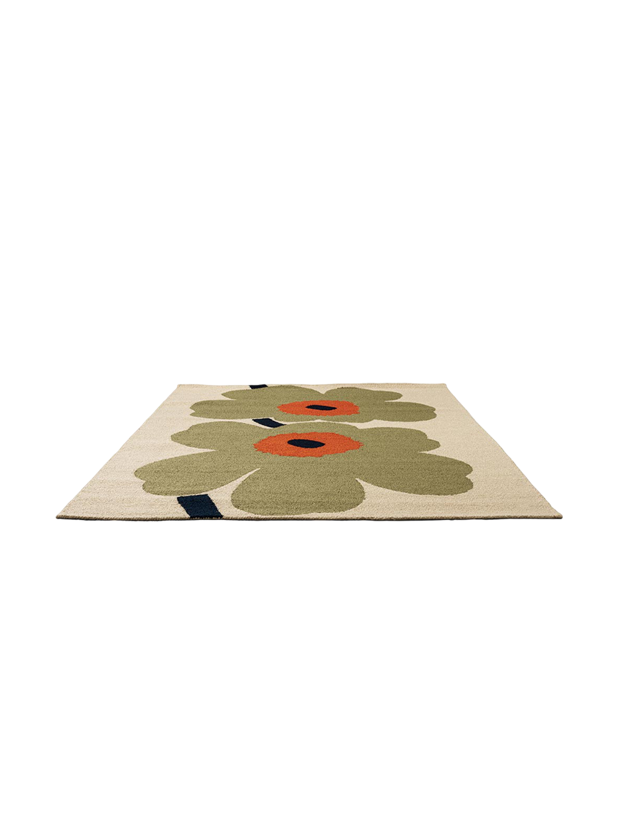 
High-quality indoor & outdoor designer rug "Unikko Ann. Dusty Green", various sizes - 160 x 230 cm