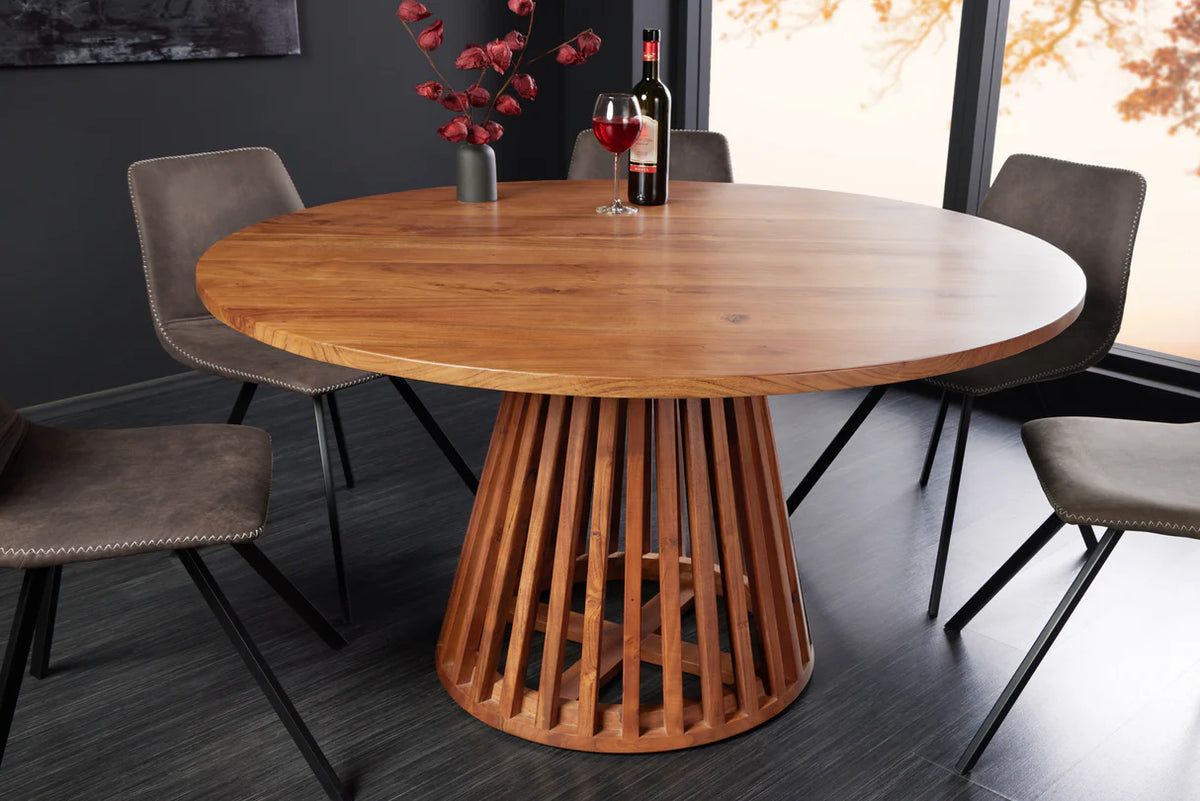 
Runder Massivholz Design Esstisch „Maison la Nuit“ - Ø 130 cm