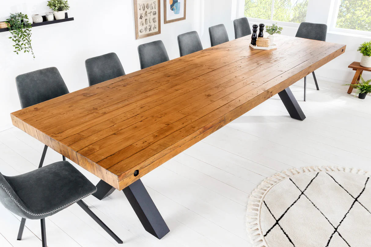
Solid wood dining table "Grand Thor", various sizes - 300 x 100 cm / Recycled pine wood