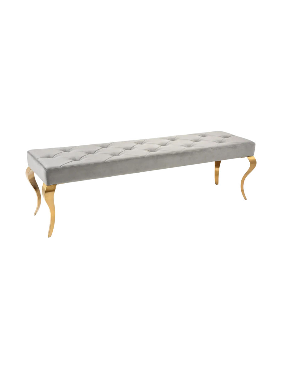
Banc design « BaroCo » - Gris / Or