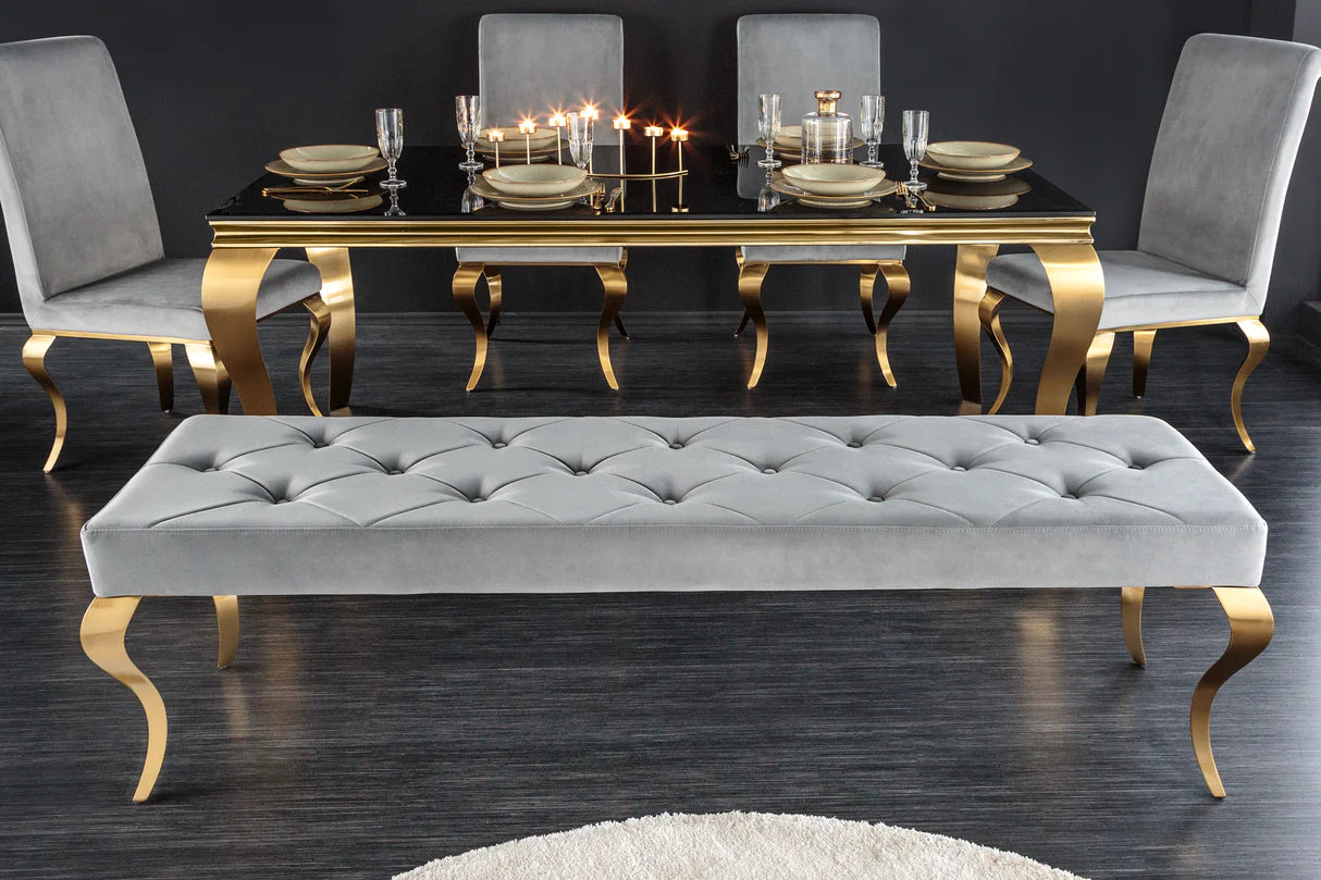 
Banc design « BaroCo » - Gris / Or