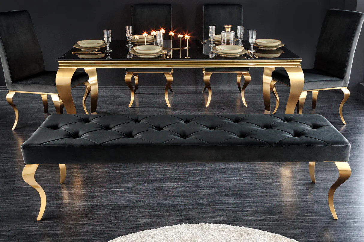 
Banc design « BaroCo » - Noir / Or