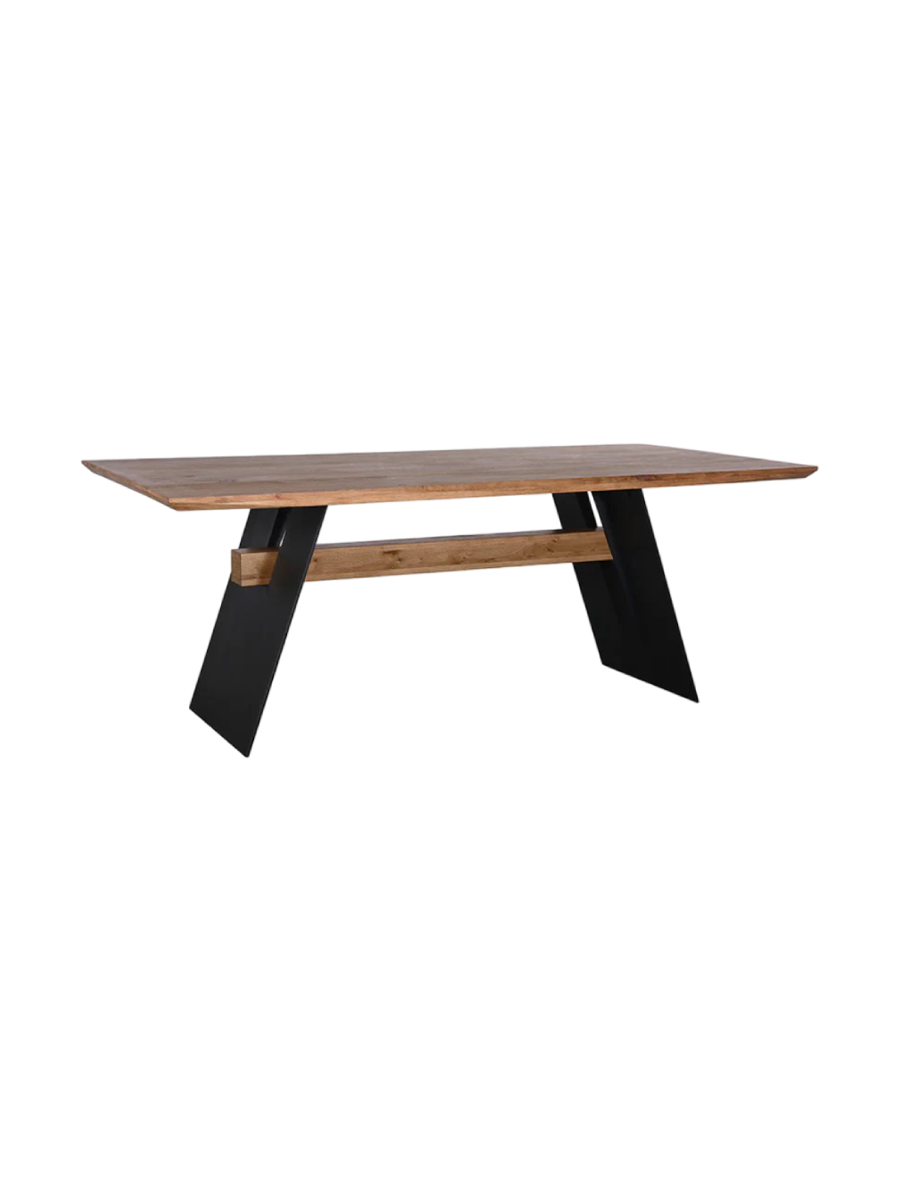 
Solid wood dining table "Grand Oak" - Wild oak oiled - 200 x 100 cm