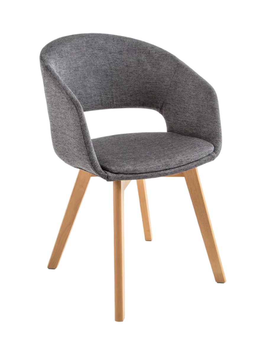 
Sedia di design di alta qualità „Nordic Star“ - Tessuto strutturato Grigio