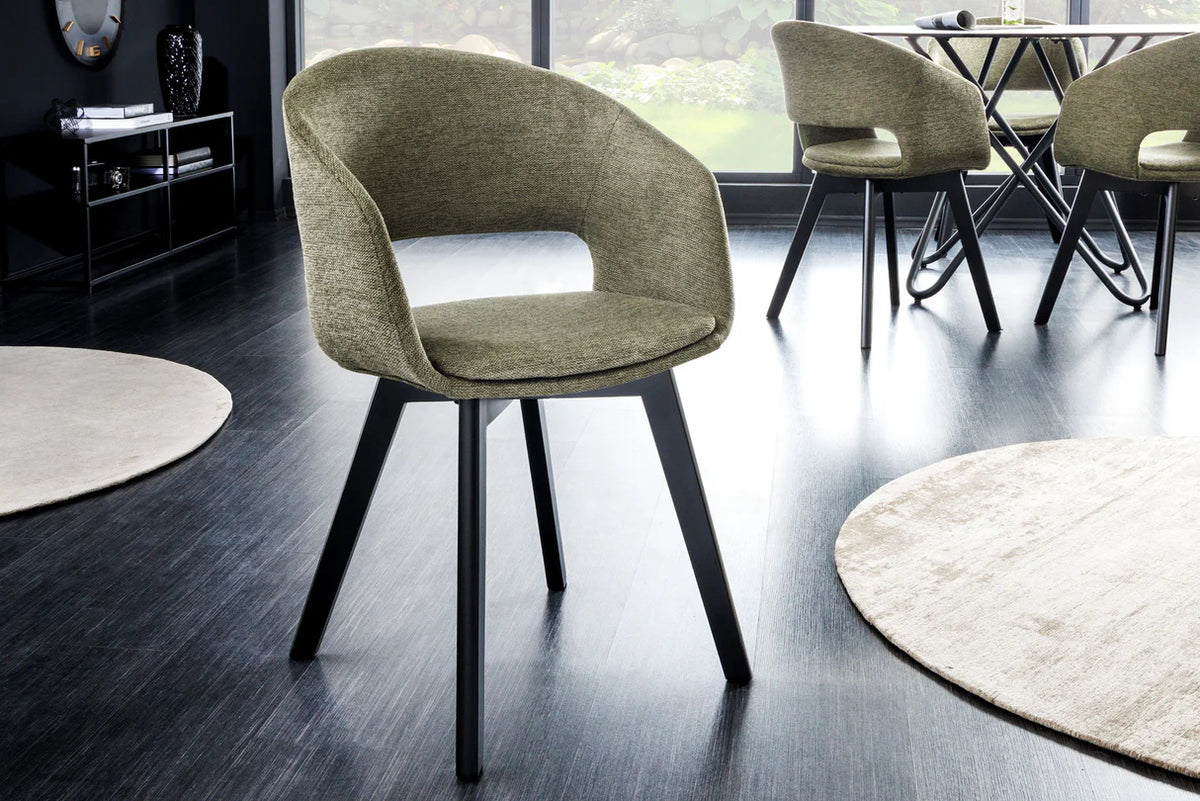 
Sedia di design di alta qualità „Nordic Star“ - Tessuto strutturato Verde