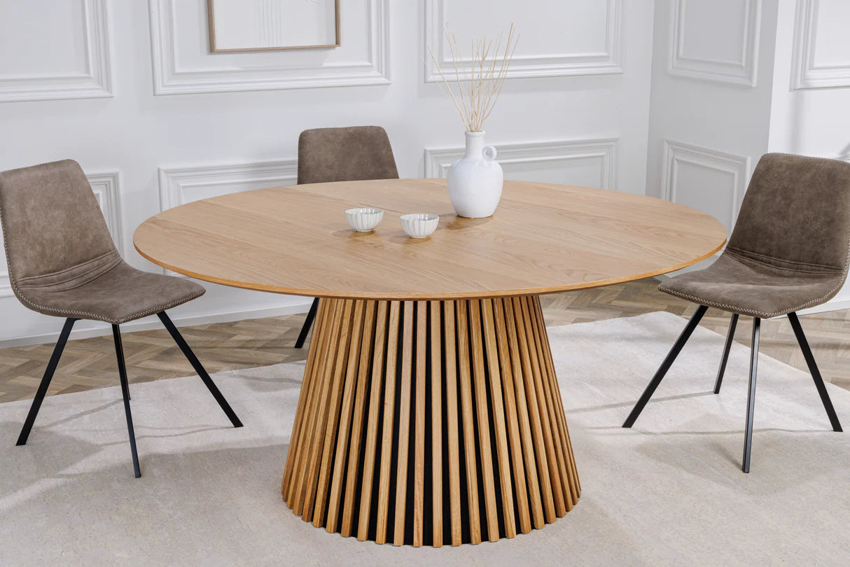 
Table à manger ronde design « Walhalla », différentes tailles - Chêne naturel / Ø 120 cm