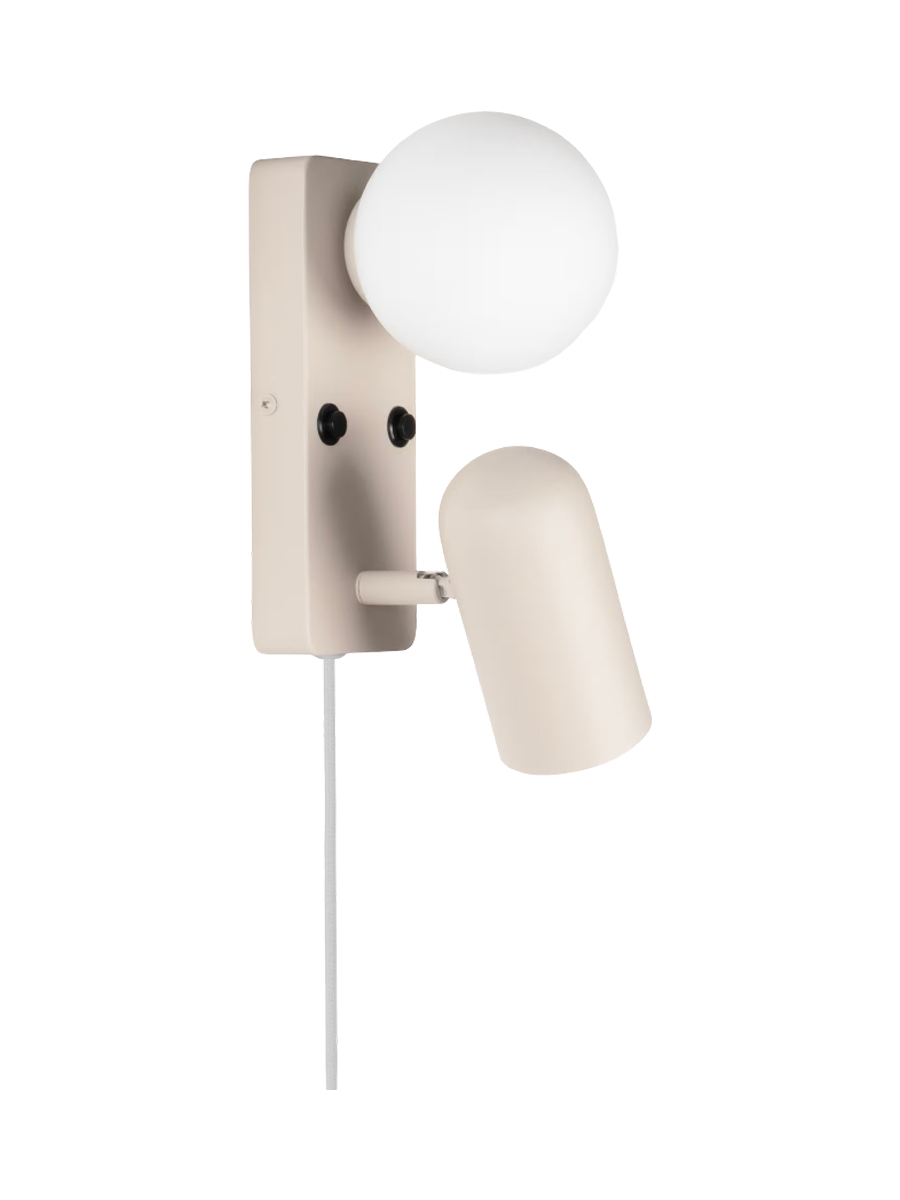 
Design Wandlampe „Doppio“ - Beige