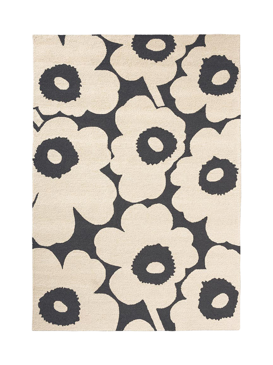 
High-Quality Indoor & Outdoor Designer Rug "Unikko Charcoal & White", various sizes - 140 x 200 cm