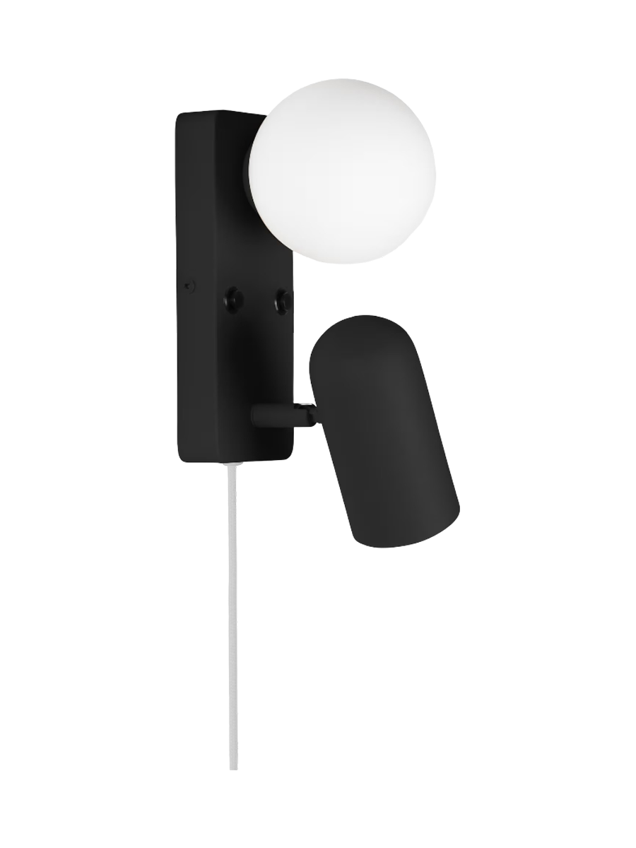 
Design Wandlampe „Doppio“ - Schwarz