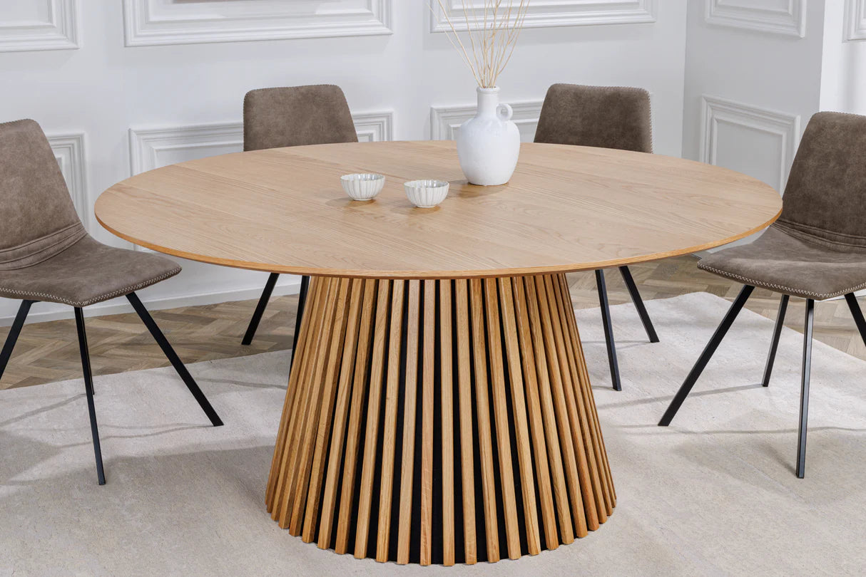 
Table à manger ronde design « Walhalla », différentes tailles - Chêne naturel / Ø 140 cm