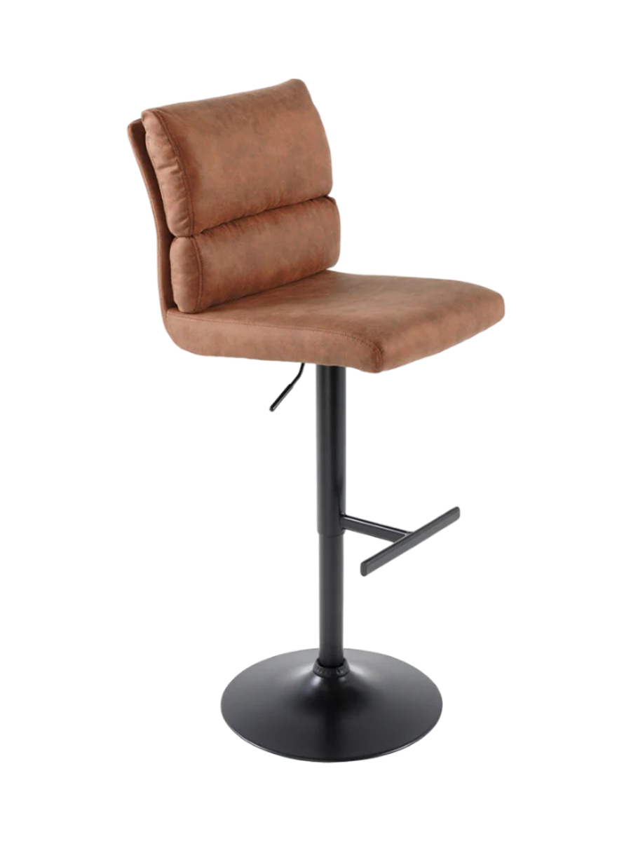 
Chaise de bar design réglable en hauteur « Comfort » - Microfibre marron