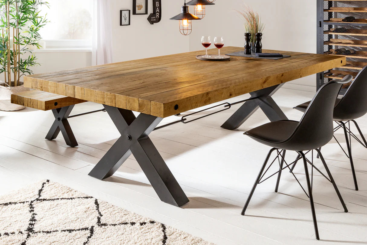 
Solid wood dining table "Grand Thor", various sizes - 200 x 100 cm / Recycled pine wood
