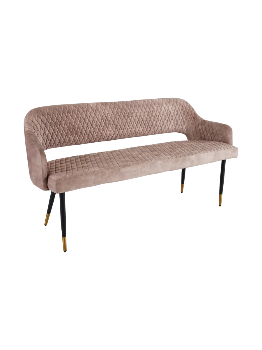 
Banc design « Paris » avec accoudoirs - Velours grège