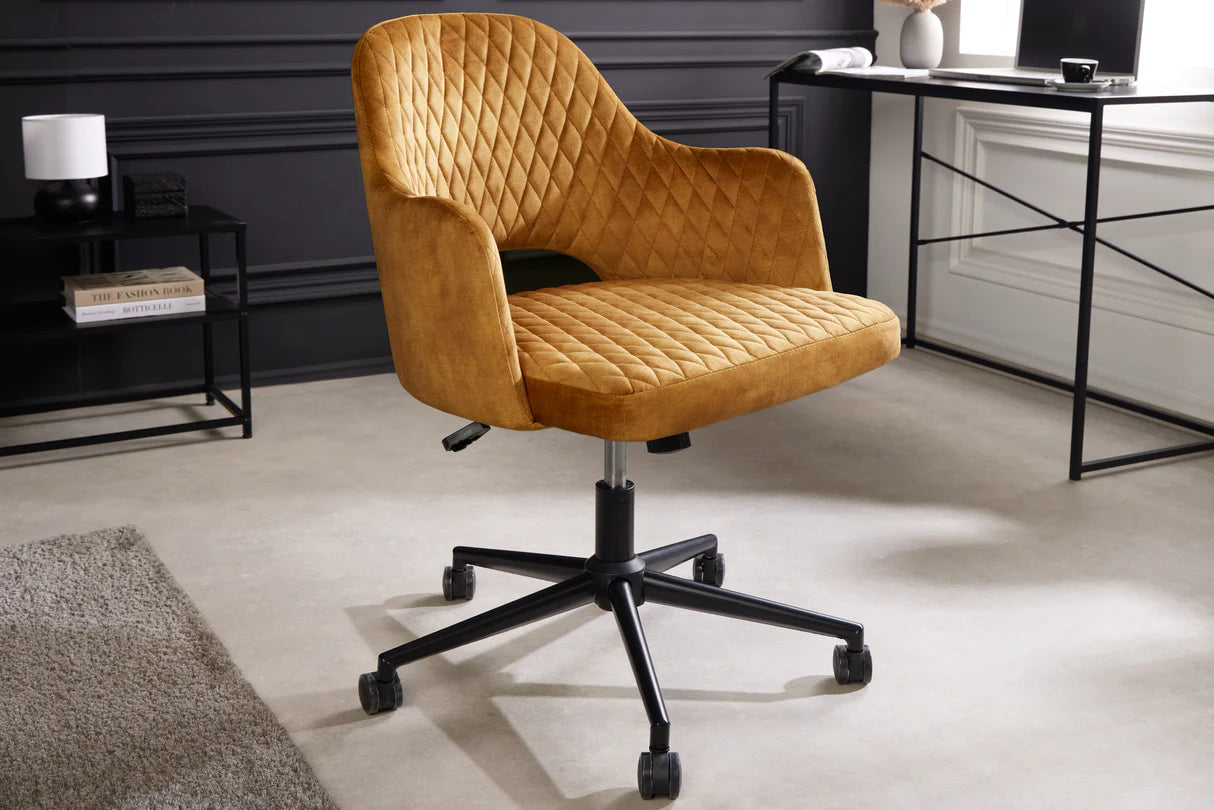 
Fauteuil de bureau design « Paris » - Jaune moutarde