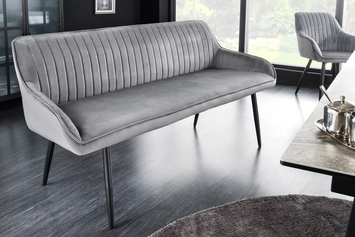 
Banc design « Turino » - Gris argent