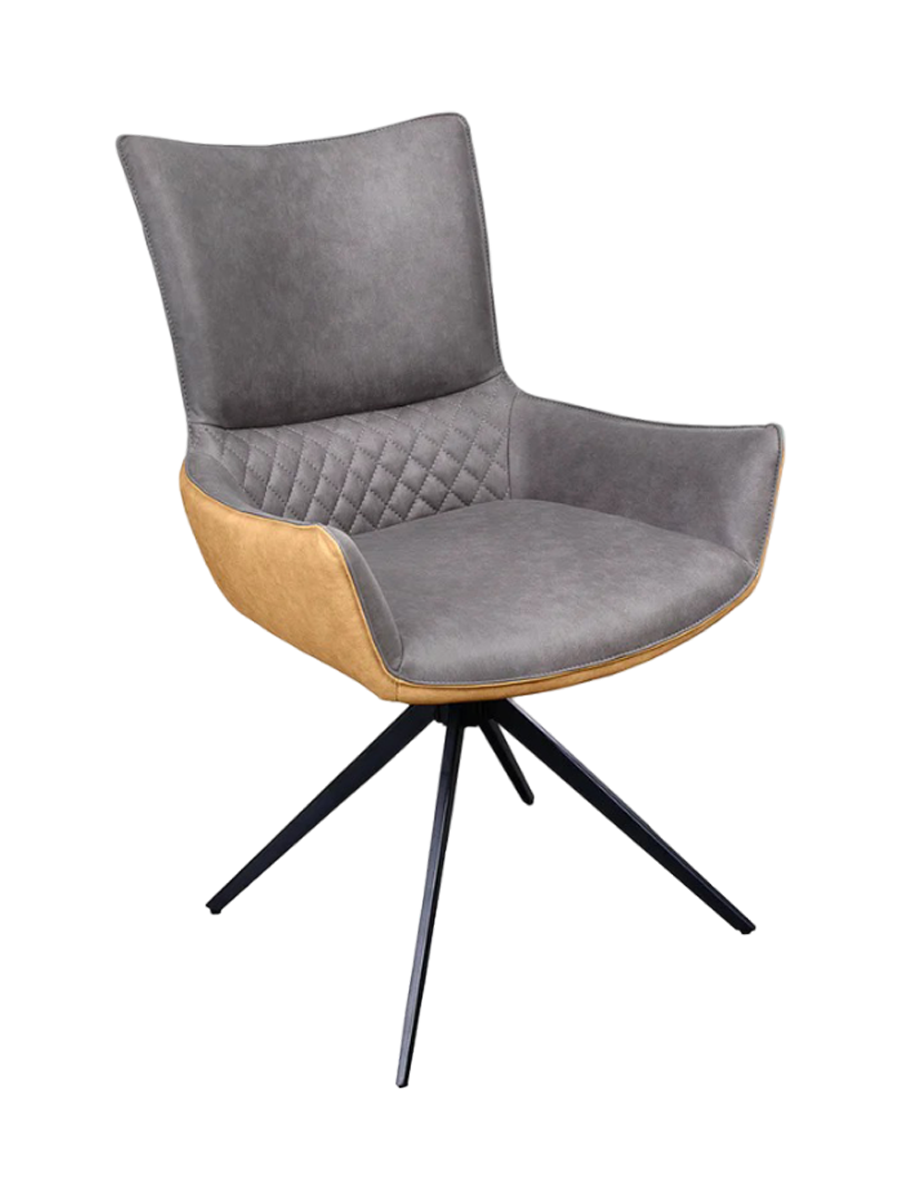 
Poltrona girevole con braccioli “Alpine” - Grigio / Marrone