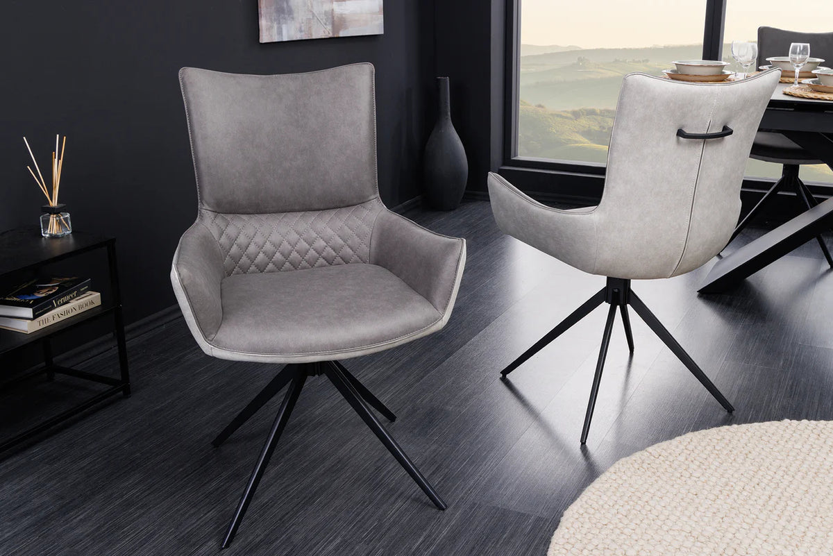 
Poltrona girevole con braccioli “Alpine” - Grigio / Grigio chiaro