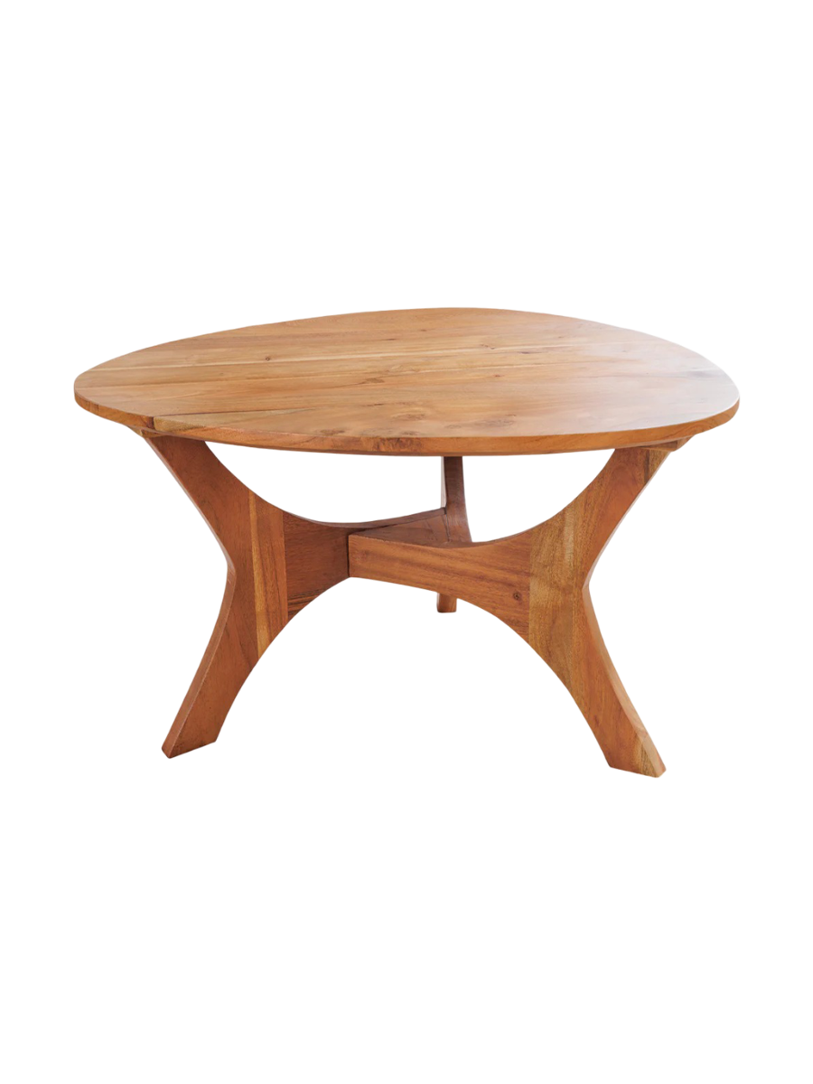 
Solid Wood Coffee Table "Architecture" Ø 70 cm
