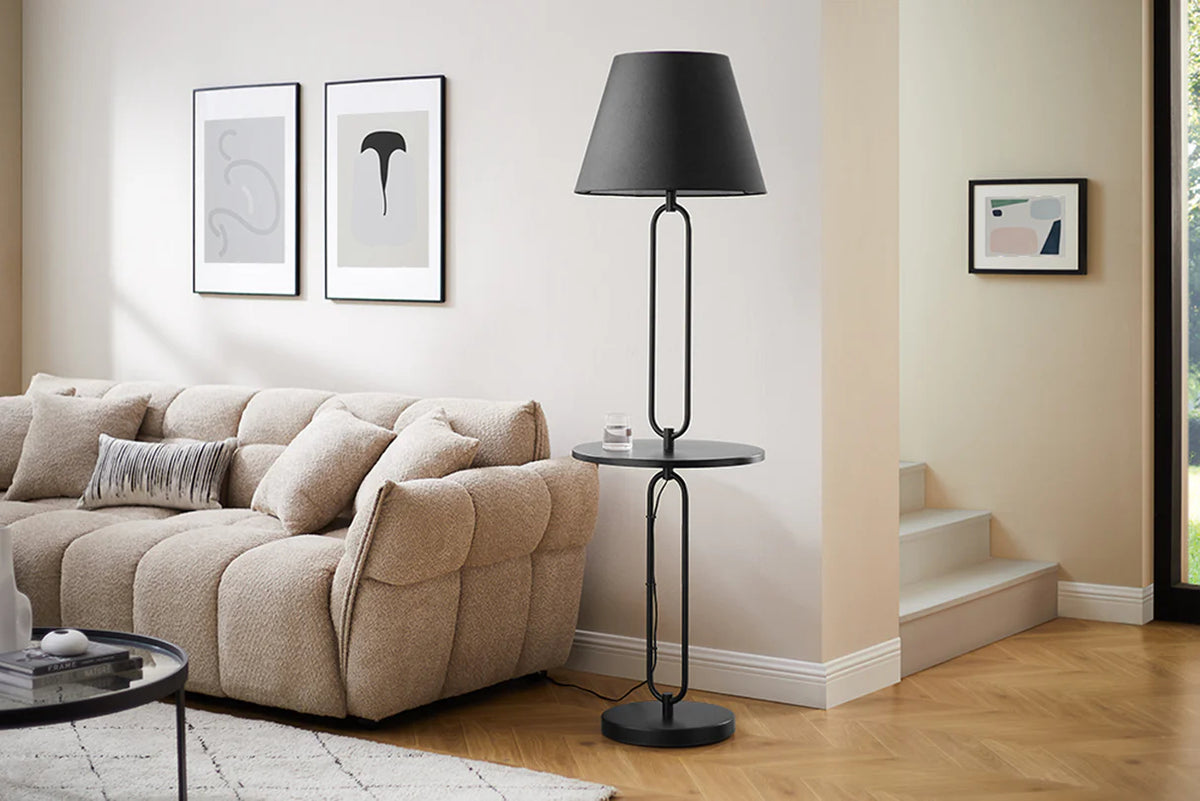 
Lampada da terra di design “Servant” con tavolino integrato