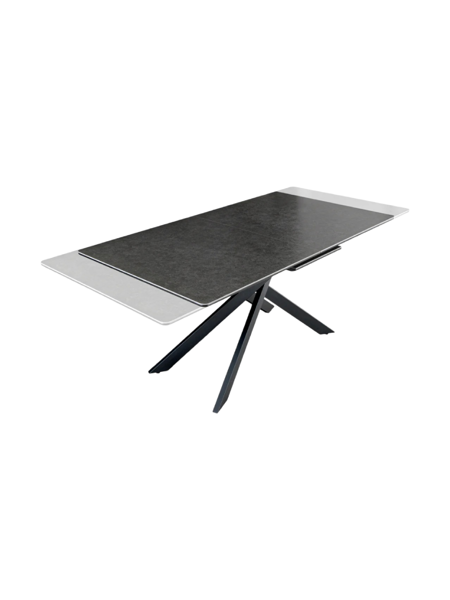 
Tavolo da pranzo allungabile di design „Alpino“ in ceramica 160-200 x 90 cm - Antracite