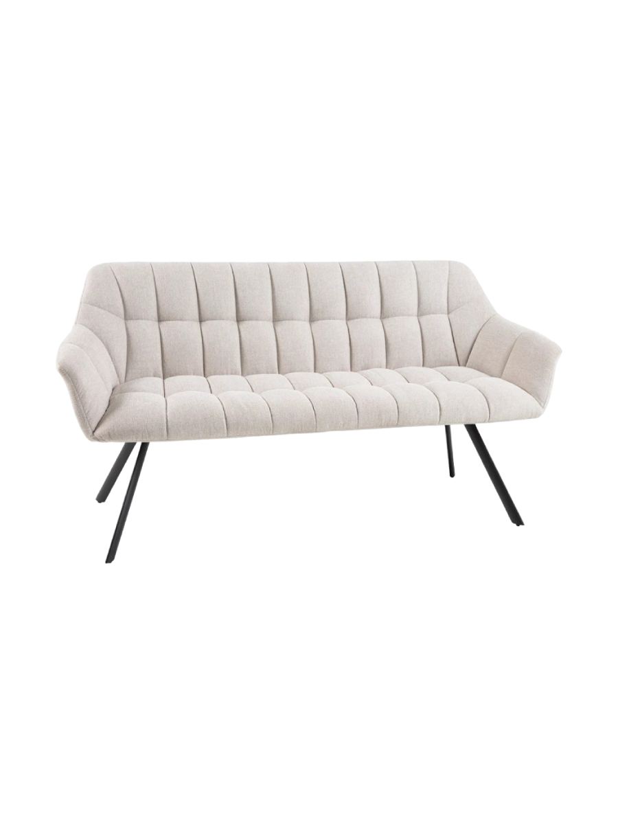 
Banc design « Papillo » - Tissu structuré champagne beige
