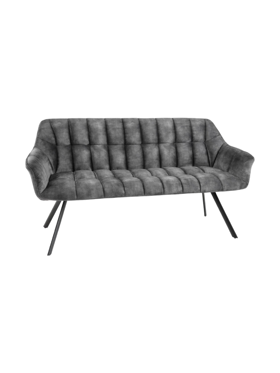 
Banc design « Papillo » - Velours Gris