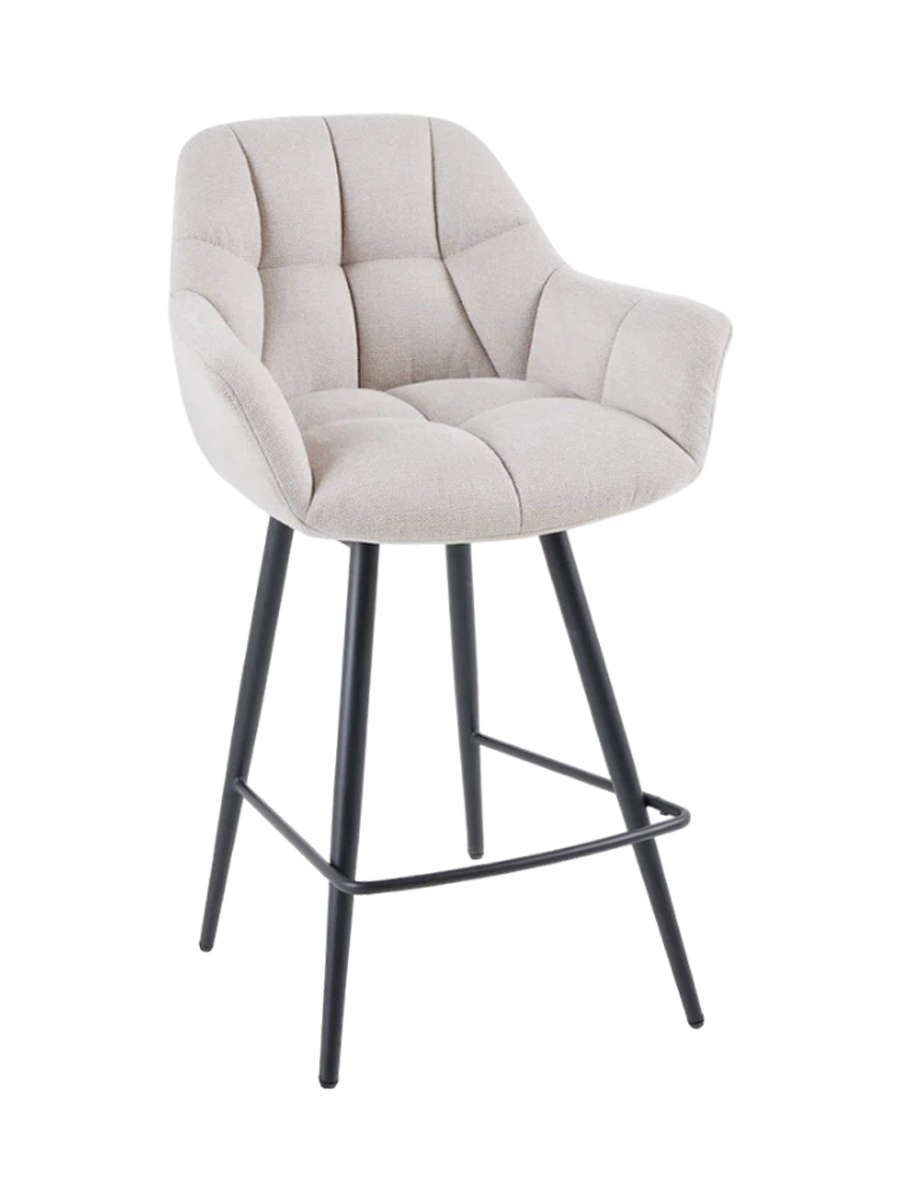 
Drehbarer Design Barstuhl „Papillon“ - Champagner