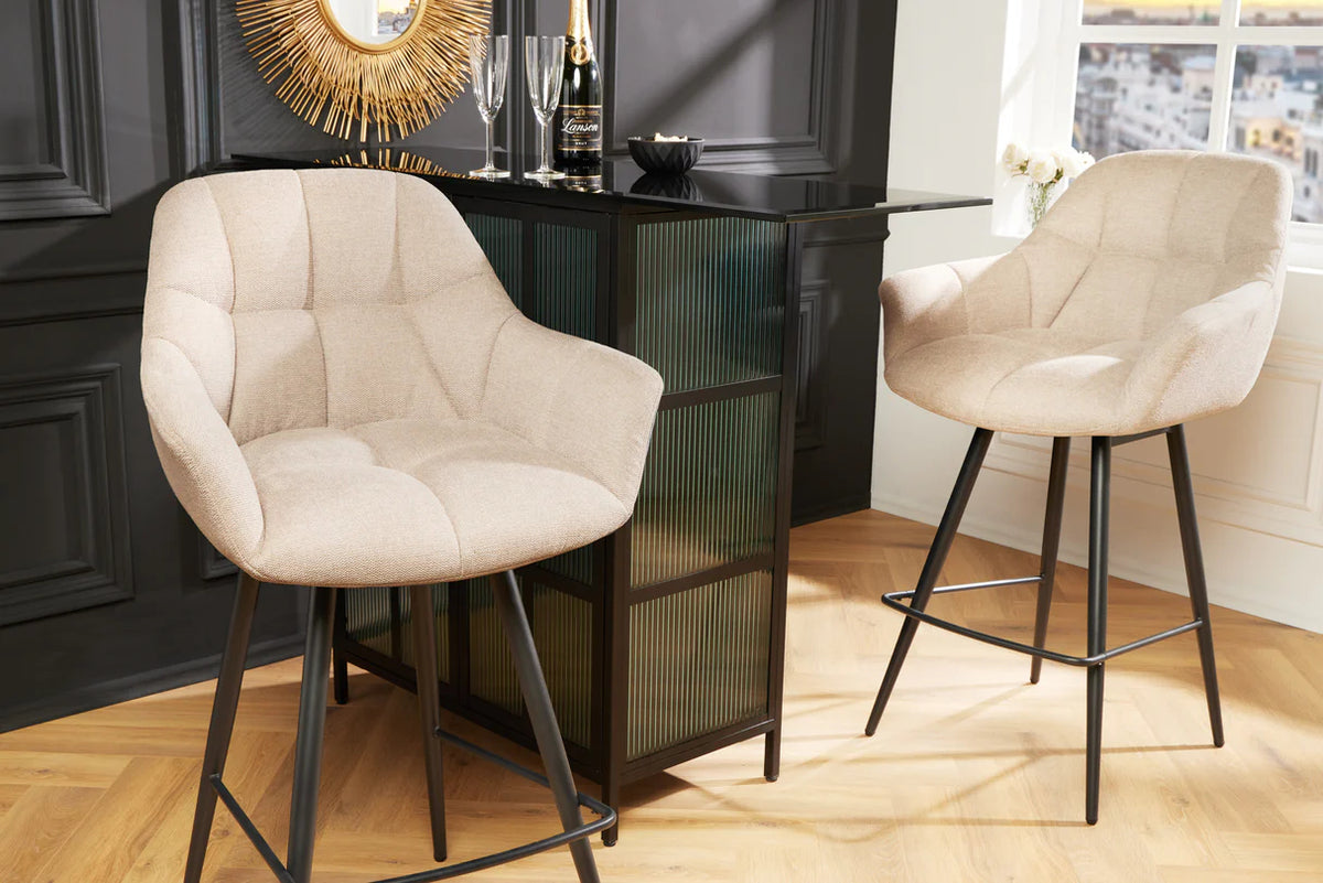 
Drehbarer Design Barstuhl „Papillon“ - Champagner