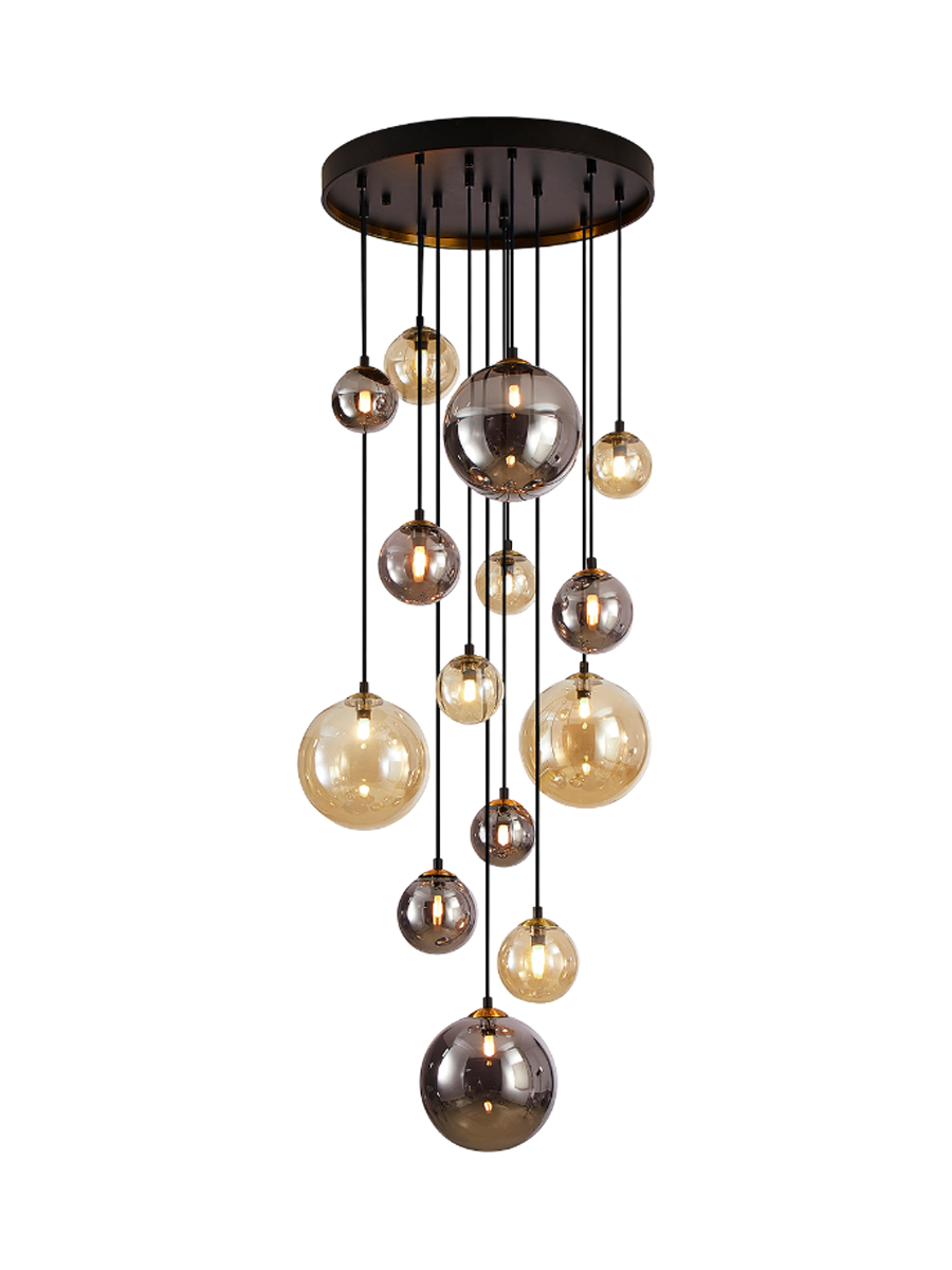 
LED Design Pendel- & Galerielampe „Dark“ 14-flammig