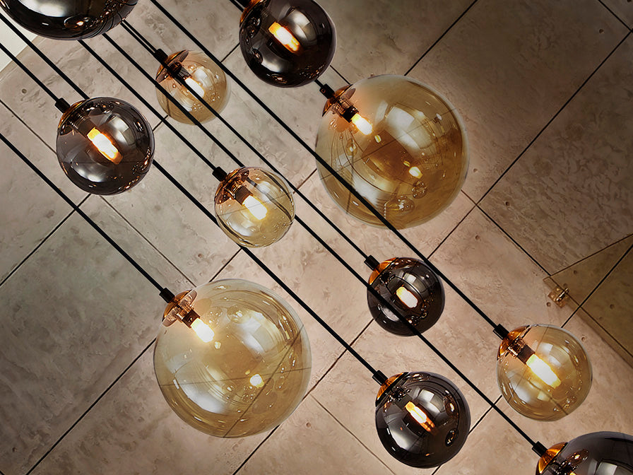 
Lampada a sospensione e da galleria di design a LED «Dark» a 14 luci