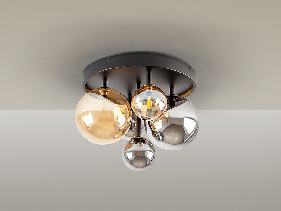 
Plafoniera di design a LED «Dark», a 5 luci