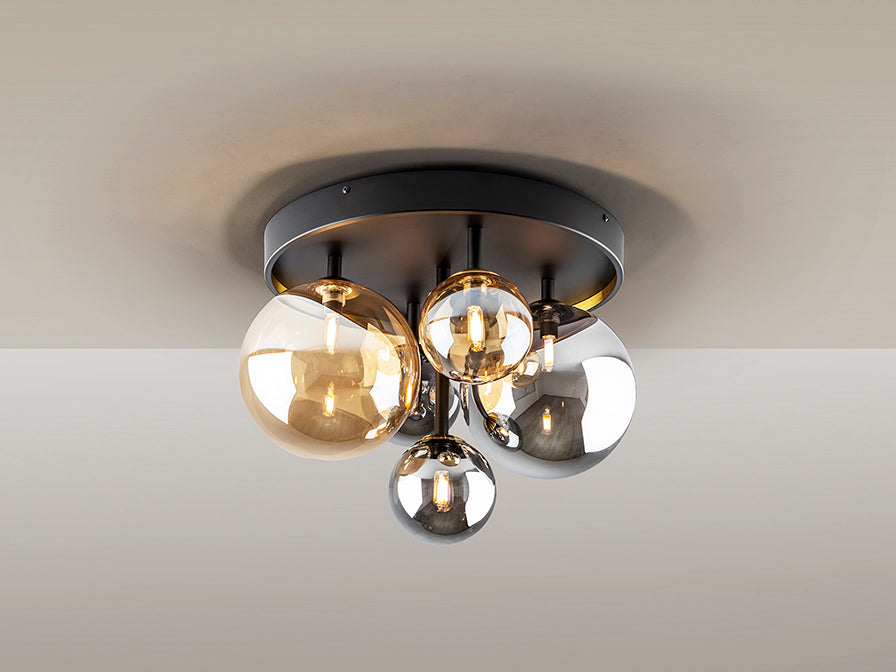 
Plafoniera di design a LED «Dark», a 5 luci