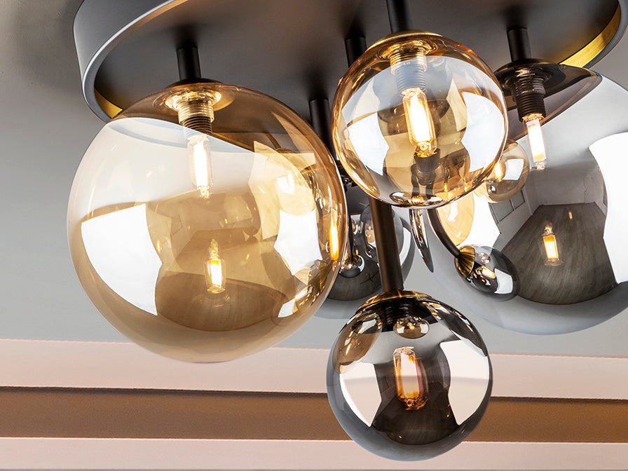 
Plafoniera di design a LED «Dark», a 5 luci