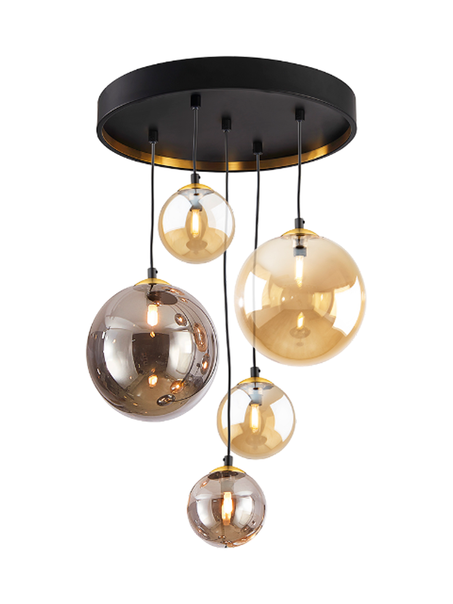
LED Design Pendellampe „Dark“ 5-flammig