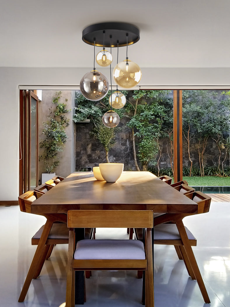
LED Design Pendellampe „Dark“ 5-flammig