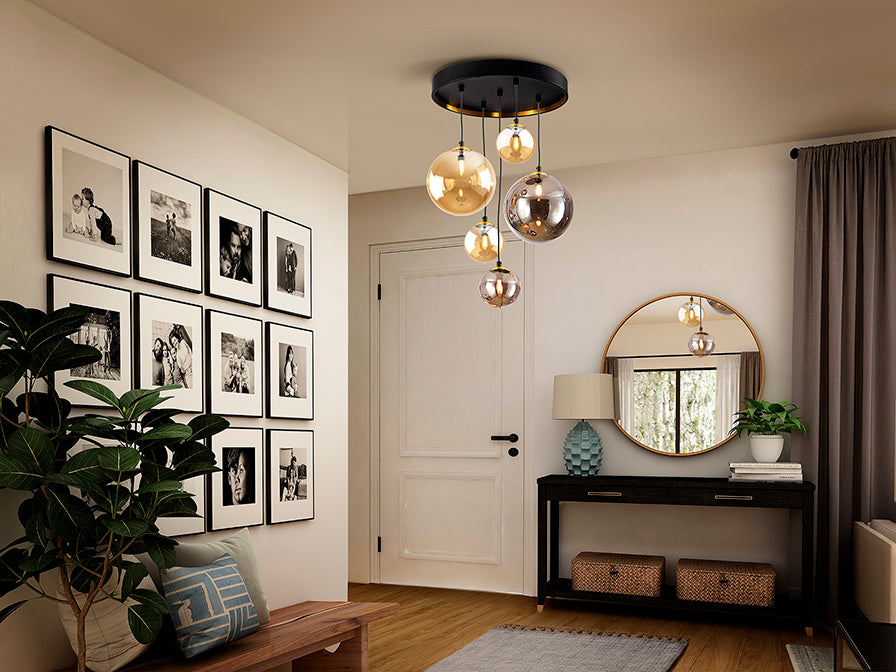 
LED Design Pendellampe „Dark“ 5-flammig
